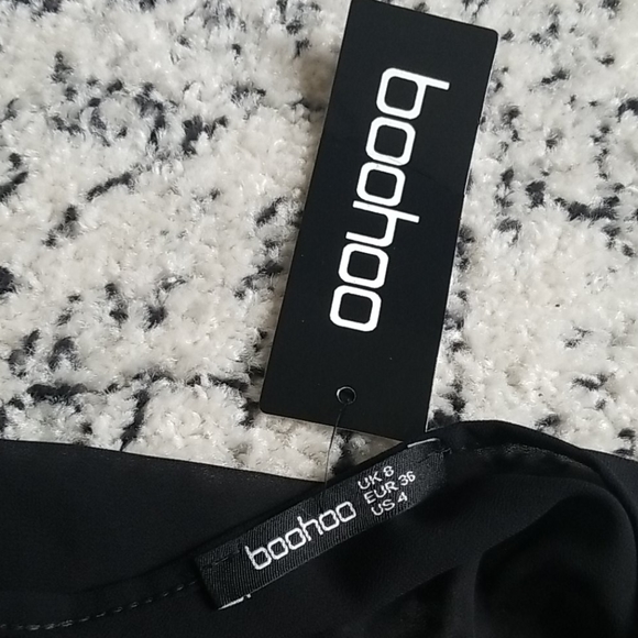 NWT Cropped Wrap Style Sheer Peplum Blouse - Picture 3 of 4